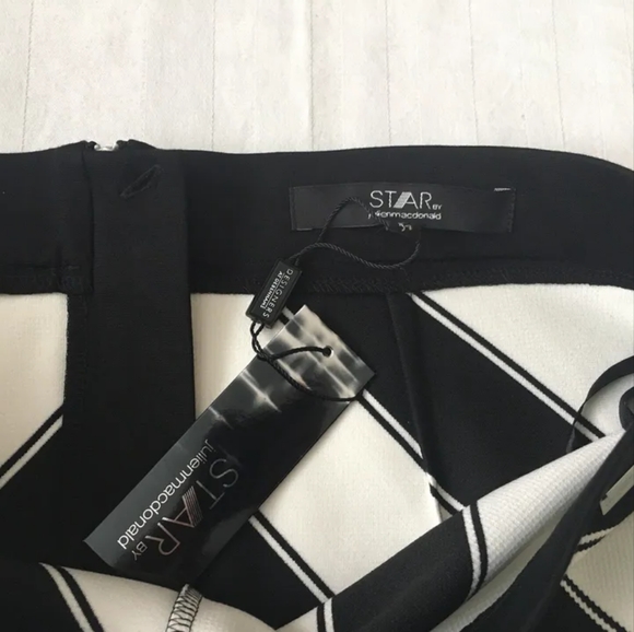 BNWT Julien Macdonald Star Stripe Black & White Skirt size 14 - Picture 4 of 6
